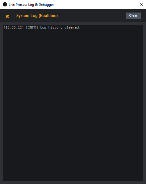 Real-time Log Window